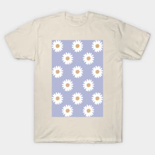 muted light purple neutral camel daisy flower floral pattern T-Shirt